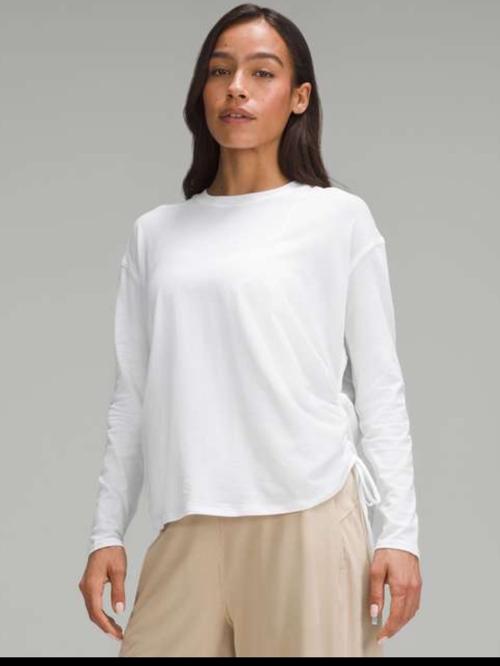 Lululemon Pima cotton cinch long sleeve top